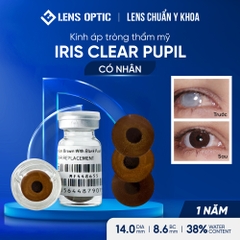 Kính Áp Tròng Che Khuyết Điểm Mắt IRIS BLACK PUPIL, Lens Thẩm Mỹ Iris