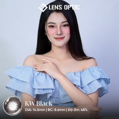 Kính áp tròng 6 tháng màu KW Black giãn tròng 14.5mm