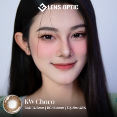 Kính áp tròng 6 tháng màu KW Choco giãn tròng 14.5mm