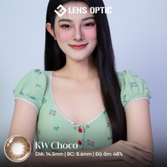 Kính áp tròng 6 tháng màu KW Choco giãn tròng 14.5mm
