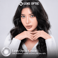 Kính Áp Tròng 1 Tháng Lens Optic Màu Green, lens màu xanh có độ cận