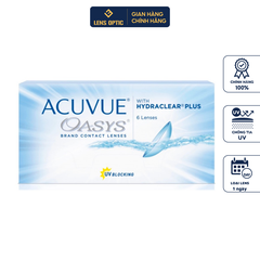 Kính Áp Tròng Acuvue Oasys 2 Week (Hydraclear Plus) – Lens Trong Suốt Dùng 2 Tuần