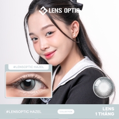 Kính Áp Tròng 1 Tháng Lens Optic màu Hazel, lens nâu tự nhiên có độ cận