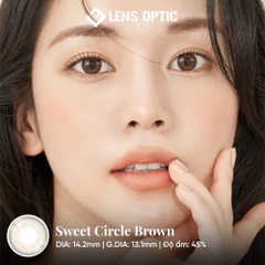 Kính áp tròng Lensgraphy 1 ngày màu Sweet Circle Brown, lens nâu tự nhiên, êm nhẹ
