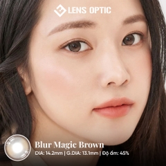 Kính áp tròng LENSGRAPHY 1 ngày Màu Blur magic Brown, lens nâu tự nhiên