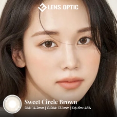 Kính áp tròng Lensgraphy 1 ngày màu Sweet Circle Brown, lens nâu tự nhiên, êm nhẹ