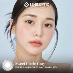 Kính áp tròng LENSGRAPHY 1 ngày Màu Sweet circle Gray, lens xám tự nhiên, đeo êm