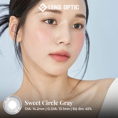 Kính áp tròng LENSGRAPHY 1 ngày Màu Sweet circle Gray, lens xám tự nhiên, đeo êm