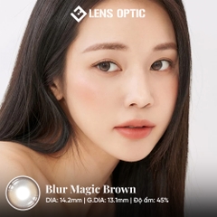 Kính áp tròng LENSGRAPHY 1 ngày Màu Blur magic Brown, lens nâu tự nhiên