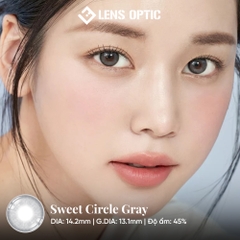 Kính áp tròng LENSGRAPHY 1 ngày Màu Sweet circle Gray, lens xám tự nhiên, đeo êm