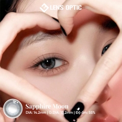 Kính áp tròng 1 ngày Clalen Sapphire Moon – Lens màu xanh ánh trăng có độ cận
