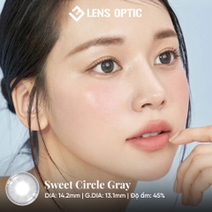 Kính áp tròng LENSGRAPHY 1 ngày Màu Sweet circle Gray, lens xám tự nhiên, đeo êm