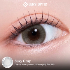 Kính áp tròng 1 ngày Suzy Gray Clalen Iris, Lens mắt màu xám có độ cận