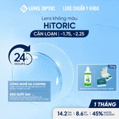 Kính áp tròng cận loạn 1 tháng HITORIC, lens mắt trong suốt Chính Hãng, Bền Đẹp