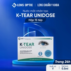 Nước Nhỏ Mắt K-TEAR Unidose Dạng Tép (Hộp 15 Tép) - Chuyên Dùng Cho Lens, Giảm Khô Mỏi Tức Thì