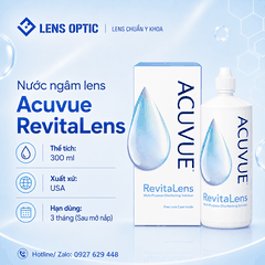 Nước Rửa Lens /Ngâm Kính Áp Tròng Acuvue RevitaLens | Khử Trùng Kép, Chống Khô Mắt