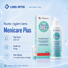 Nước ngâm lens cứng Menicare Plus 250ml - Vệ Sinh Và Khử Trùng dành kính áp tròng Ortho K
