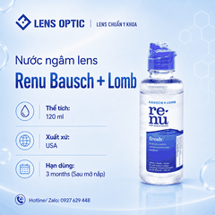 Nước ngâm lens Renu 120ml -Bausch Lomb, nước rửa kính áp tròng USA