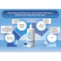 Nước Rửa Lens /Ngâm Kính Áp Tròng Acuvue RevitaLens | Khử Trùng Kép, Chống Khô Mắt