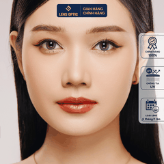 Lens cho mắt thở Silicone Hydrogel LENS OPTIC Sky gray, kính áp tròng cho mắt cận