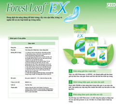 Nước ngâm kính áp tròng Forest Leaf EX 360 ml, nước rửa lens cho mắt khô và nhạy cảm- Lens Optic