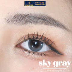 Lens cho mắt thở Silicone Hydrogel LENS OPTIC Sky gray, kính áp tròng cho mắt cận