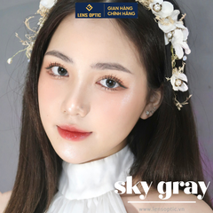Lens cho mắt thở Silicone Hydrogel LENS OPTIC Sky gray, kính áp tròng cho mắt cận