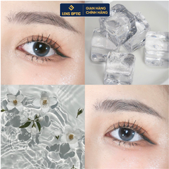 Lens cho mắt thở Silicone Hydrogel LENS OPTIC Sky gray, kính áp tròng cho mắt cận