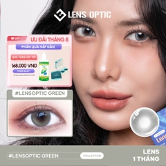 Kính Áp Tròng 1 Tháng Lens Optic Màu Green, lens màu xanh có độ cận