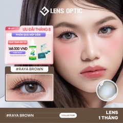 Kính Áp Tròng 1 Tháng RAYA BROWN, Lens Nâu Tây Tự Nhiên