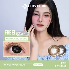 Kính áp tròng 6 tháng màu KW Black giãn tròng 14.5mm