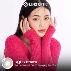 Kính áp tròng 6 tháng màu AQHA Brown, Lens Sắc Nâu Trầm Quý Phái