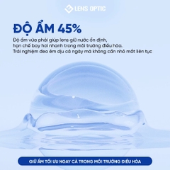 Kính áp tròng 6 tháng không màu, lens trong suốt có độ cận  (-1.00 đến -10.00 độ)