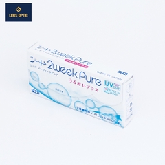 [1 HỘP] Kính áp tròng SEED dùng 2 tuần không màu -2 Week Pure, lens mắt trong suốt có độ cận-Lens Optic
