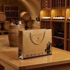 Túi Giấy Đựng Rượu Vang Cao Cấp - Thiết Kế Grand Vin De Bordeaux
