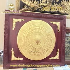 Tranh trống đồng cao cấp dát vàng 9999  