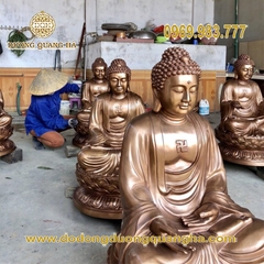 Tượng Dược Sư Đồng Đỏ Cao 1m07