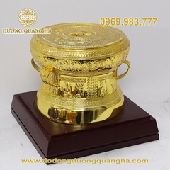 Quả trống đồng mạ vàng 20cm