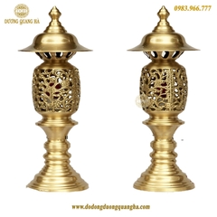 Đèn Thờ Bằng Đồng Vàng Mạ Mộc