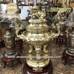 Đỉnh Mao Rồng Đồng Vàng Cát Tút 1m1