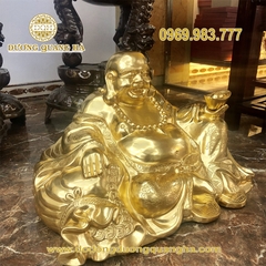 Tượng Phật Di Lặc Bằng Đồng Dát Vàng 9999