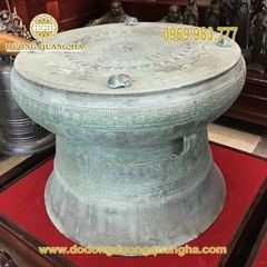 Quả trống đồng xanh giả cổ 50cm
