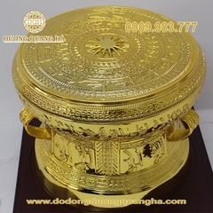 Quả trống đồng mạ vàng 20cm