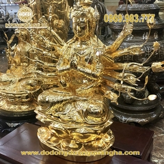 Tượng Phật Chuẩn Đề Mạ Vàng 24k