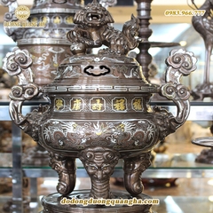 Đỉnh Ngũ Sự Ngũ Sắc Khảm 5 Chữ Vàng