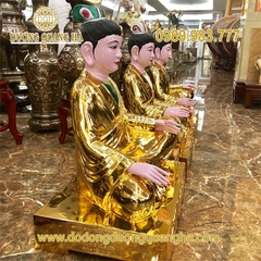 Tượng Phật Tam Toàn Thánh Mẫu Cao 81cm Mạ Vàng