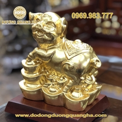 Tượng lợn thếp vàng 9999 