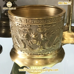 Bát Hương Đồng Vàng Mạ Mộc