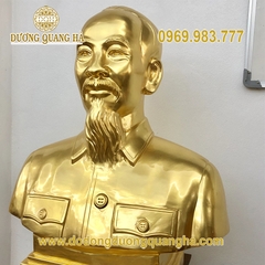 Tượng Bác Hồ Bán Thân Dát Vàng 9999