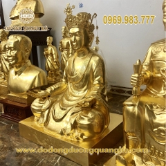 Tượng Đồng Tam Tòa Thánh Mẫu Dát Vàng 9999